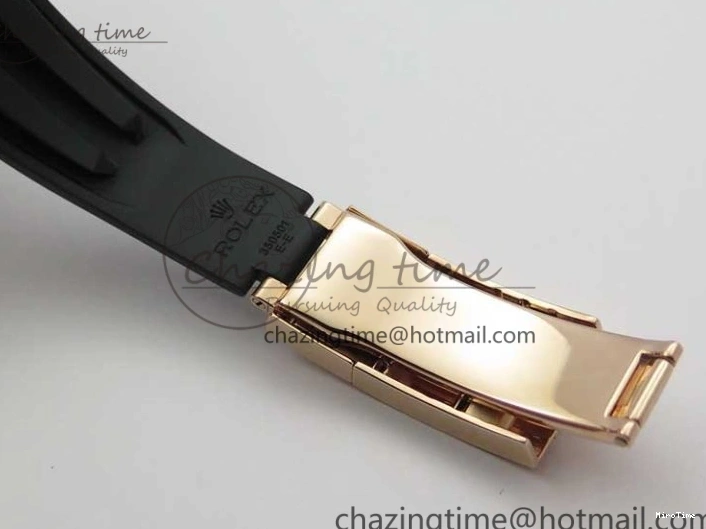 MiroTime 0308 Yacht-Master 116655 RG Wrapped D1F 1:1 Best Edition Black Ceramic Bezel 904L Steel on Oysterflex Rubber Strap A Fashionable 3060